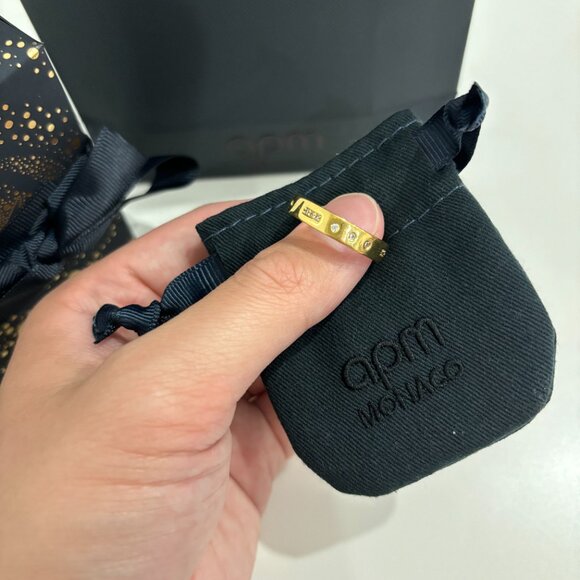 APM Monaco Morse Code Love Ring - Size 10 - Picture 4 of 4